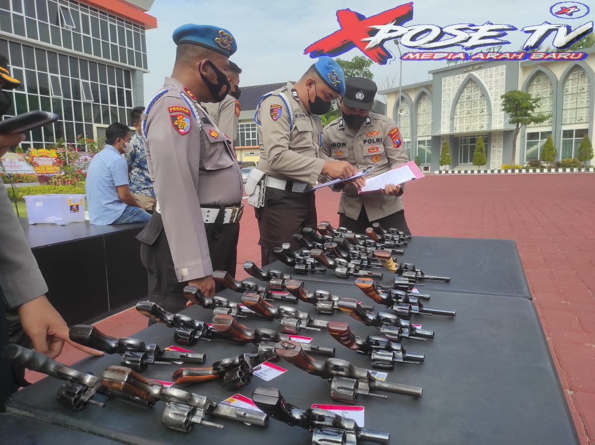 Polres gresik Pemeriksaan senpi