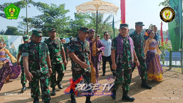 Kawasan Food estate Yang di kunjungi KASAD TNI di dampingi Pangdam jaya dan Danrem 052/wkr