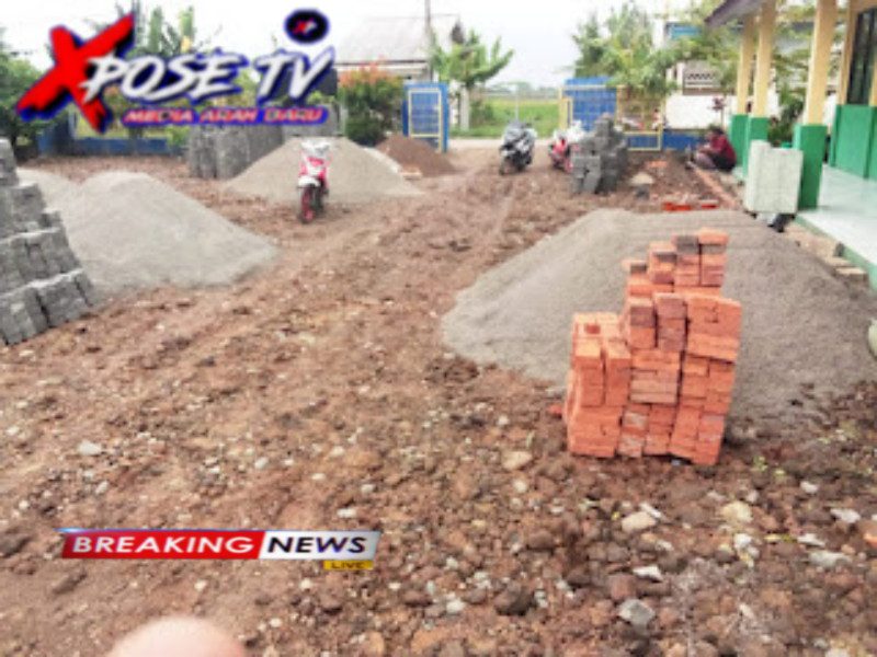 Proyek Pembangunan Paving Block SDN 05 Bantar Jaya Di Duga Asal-Asalan.