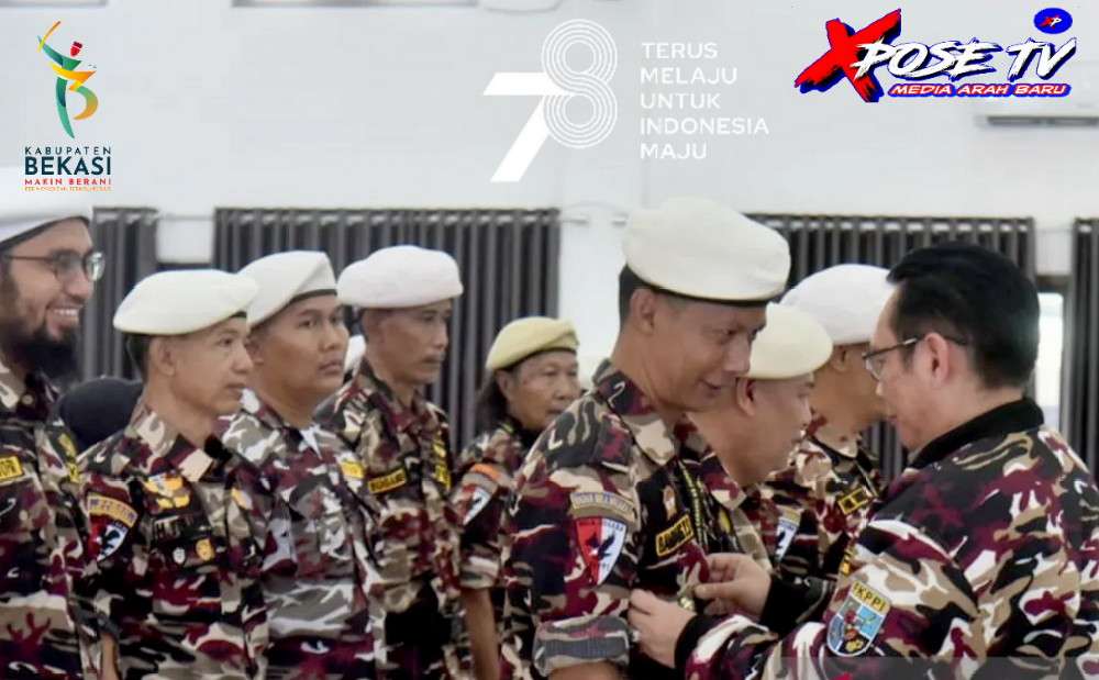 Bupati Bekasi Dani Ramdan menghadiri pelantikan pengurus cabang Forum Komunikasi Putra-Putri Purnawirawan dan Putra-Putri TNI-Polri (FKPPI) 0907 Kabupaten Bekasi, Jawa Barat periode 2023-2028