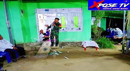 Babinsa Koramil 1315-05 Boliyohuto Sertu Laode Kalawara Memberikan Takjiah Sebagai Wujud Duka Cita.