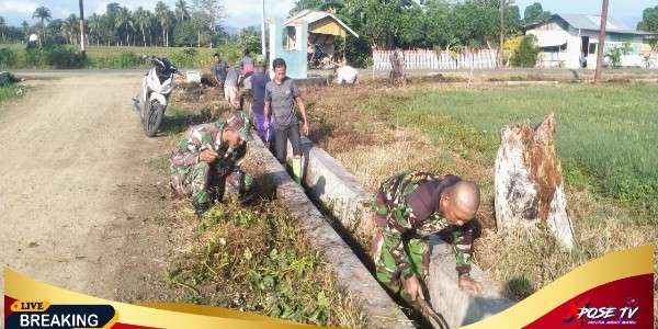 Karya Bakti Oleh Anggota Koramil 1315-05 Kecamatan Boliyohuto.