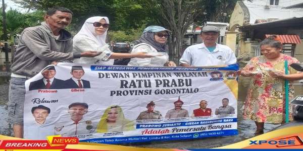 Relawan Bersatu Pragib (Ratu Prabu Gorontalo) Mengadakan Aksi Peduli Terhadap Korban Banjir.