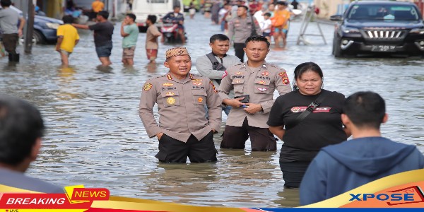 Kapolresta Gorontalo Peduli Terhadap Warga Yang Terdampak Banjir Kota Gorontalo