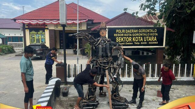 Polsek Kota Utara Buat Patung