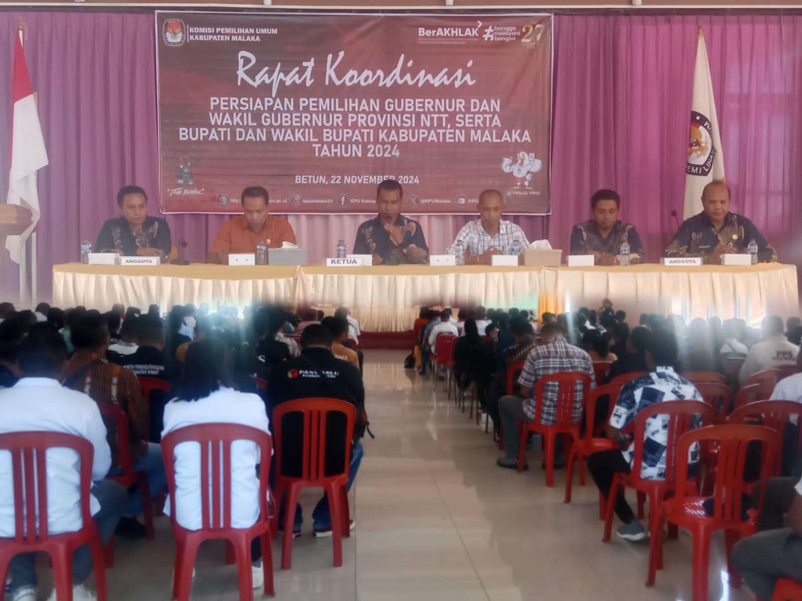 Rapat Koordinasi KPU Kabupaten Malaka bersama Para Stakeholder