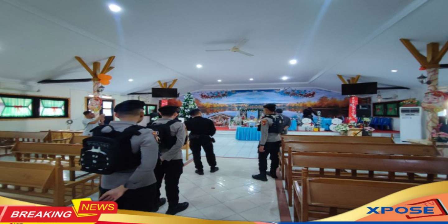 Jelang Natal 2024,Polresta Gorontalo Kota dan Sat Brimob Lakukan Sterilisasi Gereja