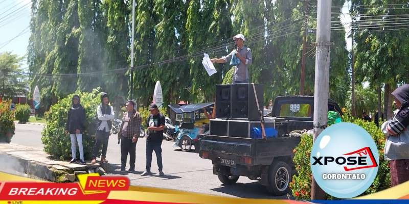 Aliansi Pergerakan Rakyat Nusantara Gorontalo-Boalemo melakukan aksi