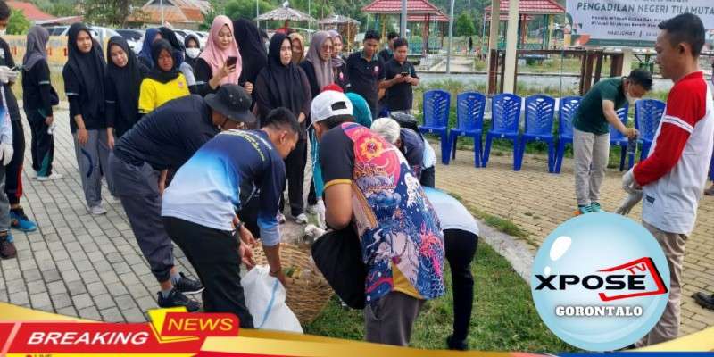 Bersama Pemdes, Pengadilan Negeri Boalemo Gelar Aksi Peduli Lingkungan di Pantai Pentandu Barat