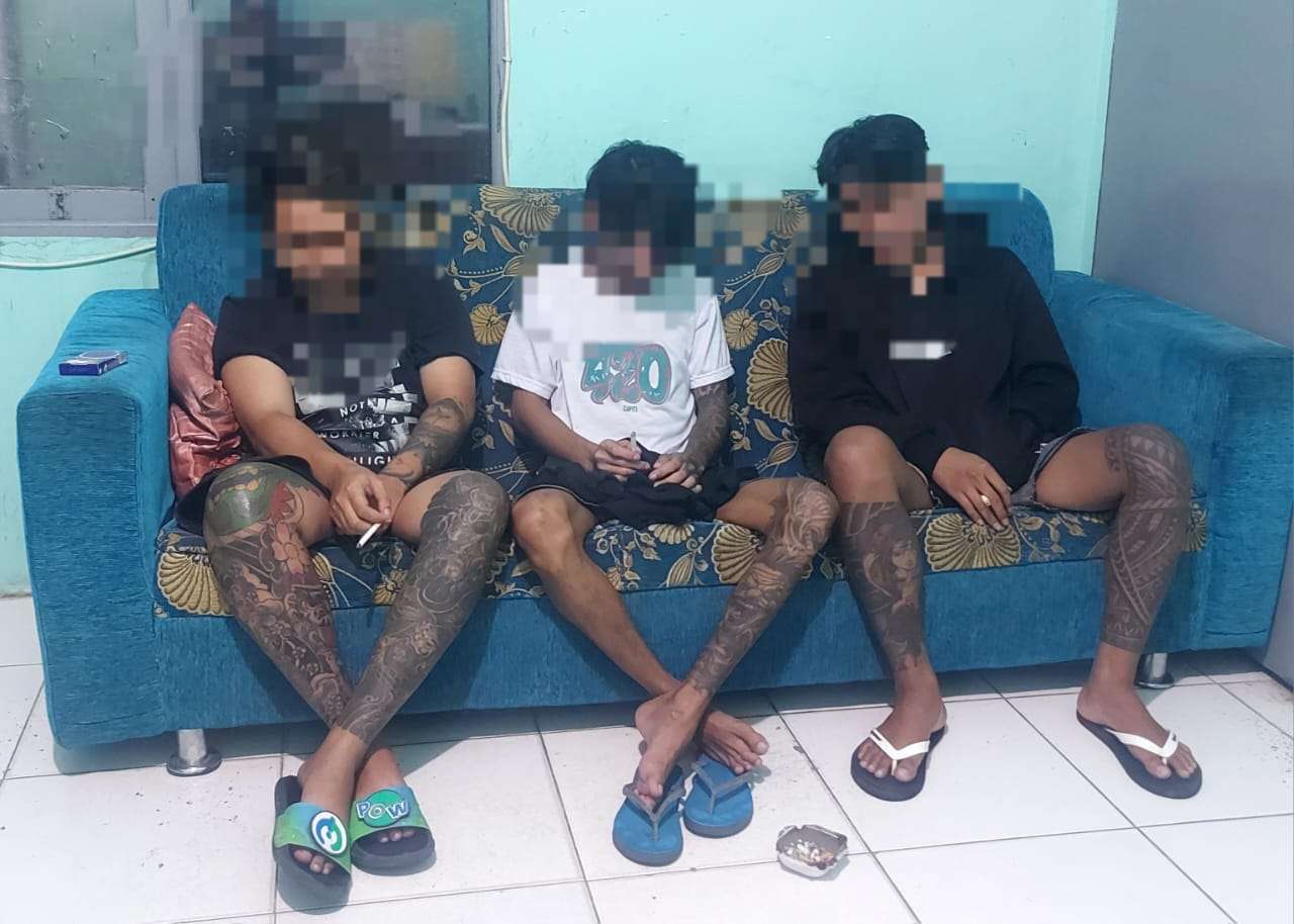 Tiga Pria Diamankan Sat Narkoba Polresta Gorontalo Kota