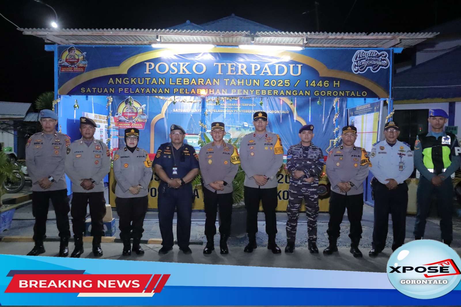Pengecekan Pos Pengamanan Idul Fitri 1446 H Oleh Kapolresta Gorontalo Kota