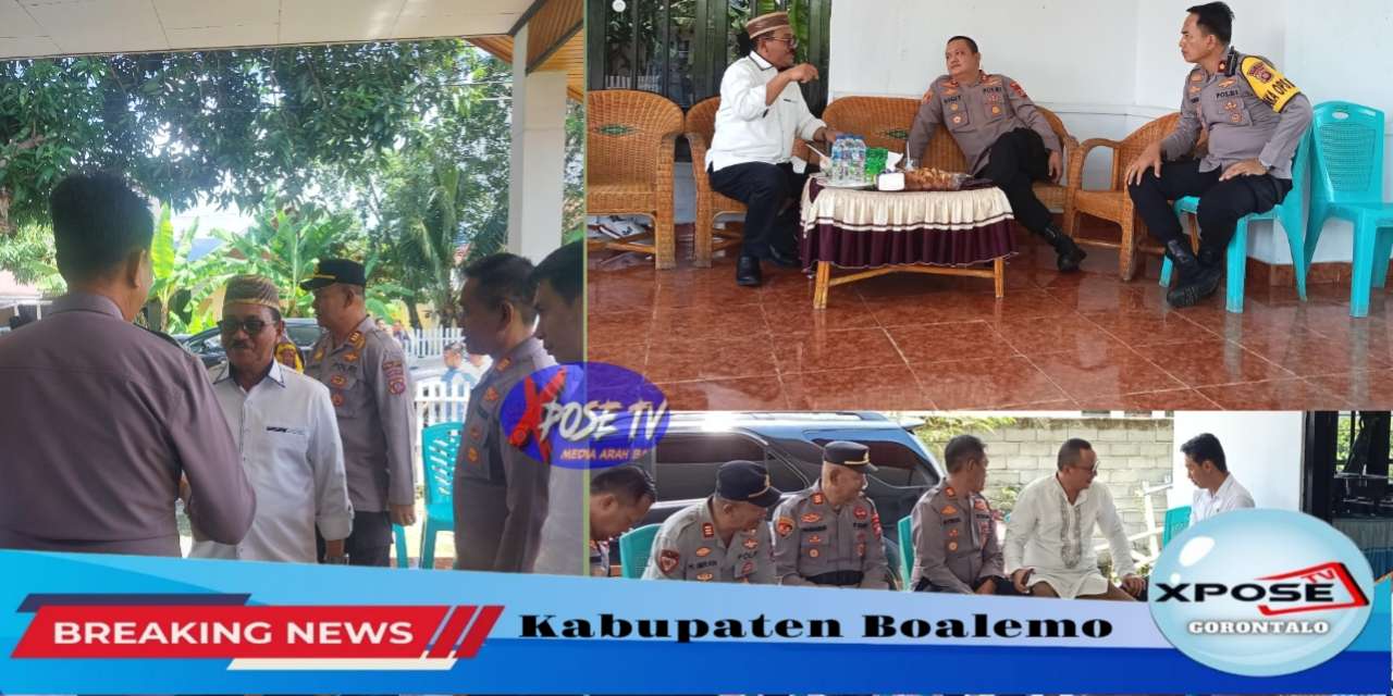 Kapolres Boalemo Bersama Bupati dan Wakil Bupati Menghadiri Halal Bil Halal di Kediaman Dirut Tirta Boalemo Haryono Bokingo