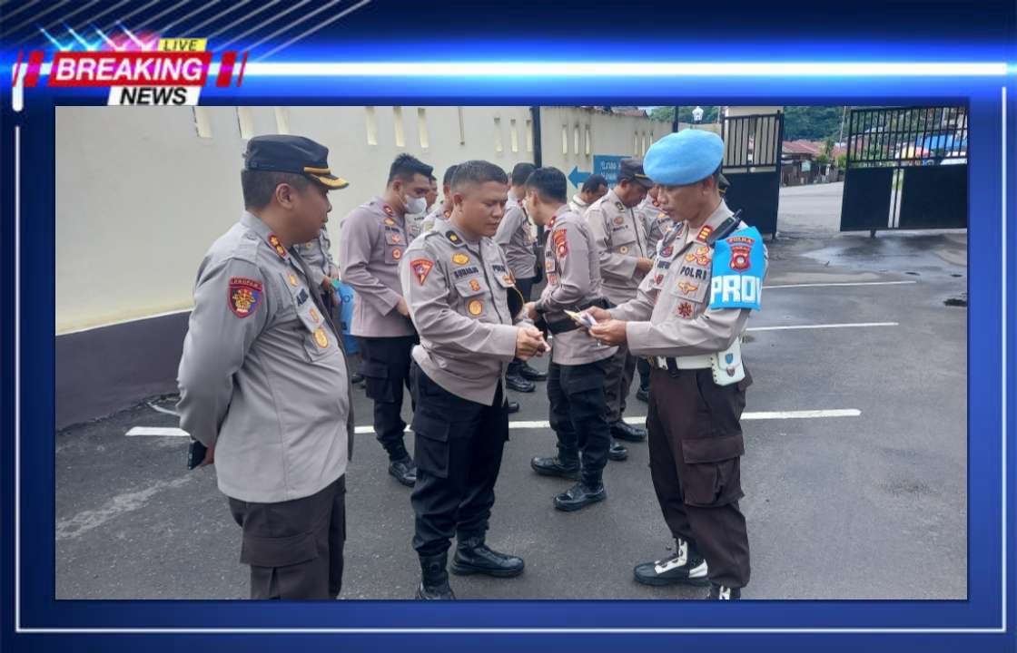 Antisipasi Pelanggaran Personil, Propam Polda Gorontalo Gelar Gaktiblin Di Polresta Gorontalo Kota