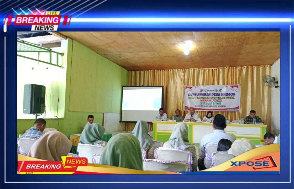 Musyawarah Desa Khusus Pembentukan Koperasi Desa Merah Putih Desa Suka Damai