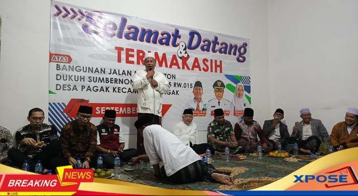 Habib Abu Bakar Resmikan Jalan Rabat Beton