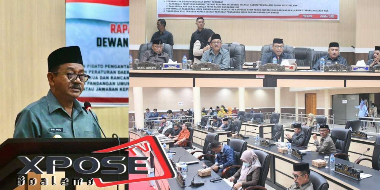 Pemkab dan DPRD Boalemo Gelar Sidang Paripurna Bahas Rancangan KUA-PPAS APBD 2026 dan RTRW 2024–2044