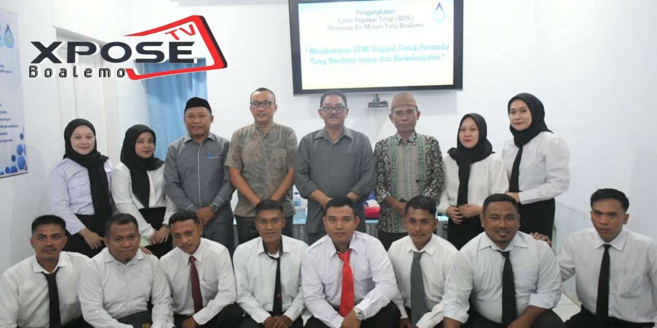 Wujudkan SDM Profesional, Perumda Air Minum Tirta Boalemo Laksanakan Pengangkatan Pegawai Tetap