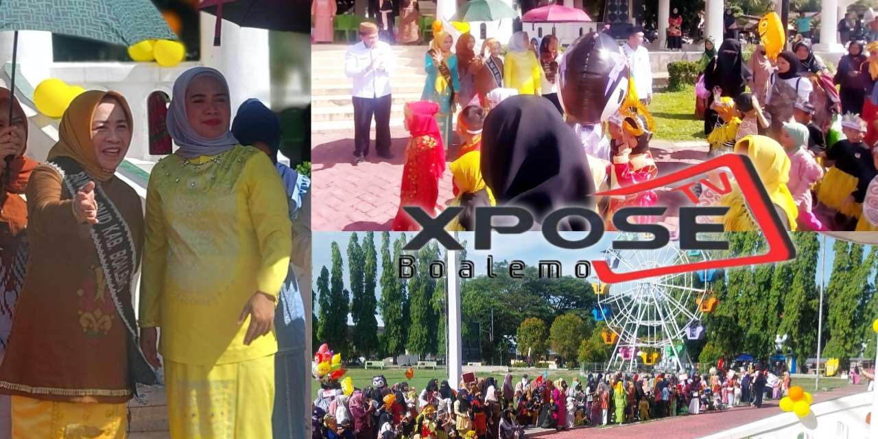 Bunda PAUD Kabupaten Boalemo Lepas Karnaval Anak Usia Dini Bertema Semangat Sumpah Pemuda